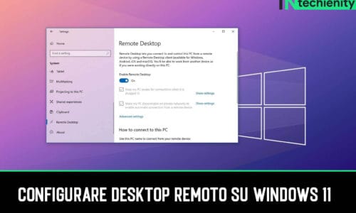 Come Configurare Desktop Remoto su Windows 11